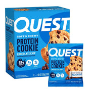 Quest Nutrition Chocolate Chip Protein Cookie, 15g Protein, 1g Sugar, 2g Net Carbs, Keto Friendly, High Protein, Low Carb; 4 Count