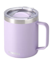 SUNWILL Travel Coffee Mug with Lid, Insulated Tumbler with Handle, 14 oz Stainless Steel Cup for Ice, Water, Tea, Rose Gold