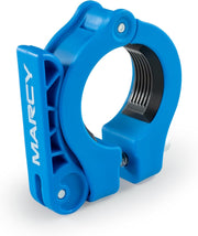 Marcy Adjustable Nylon Resin Olympic (2-inch) Barbell Lock Collar Clips with Quick Release Latch for Weight Training & Fitness Training, Blue, OBC-9BL