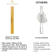 Nail Oil Cuticle Pen - Fragrance Free - Nail Strengthener & Growth Serum with Vitamin A, D, E, B5, Grapeseed & Natural Oils - Repair for Brittle, Peeling, Thin Nails (No Scent)