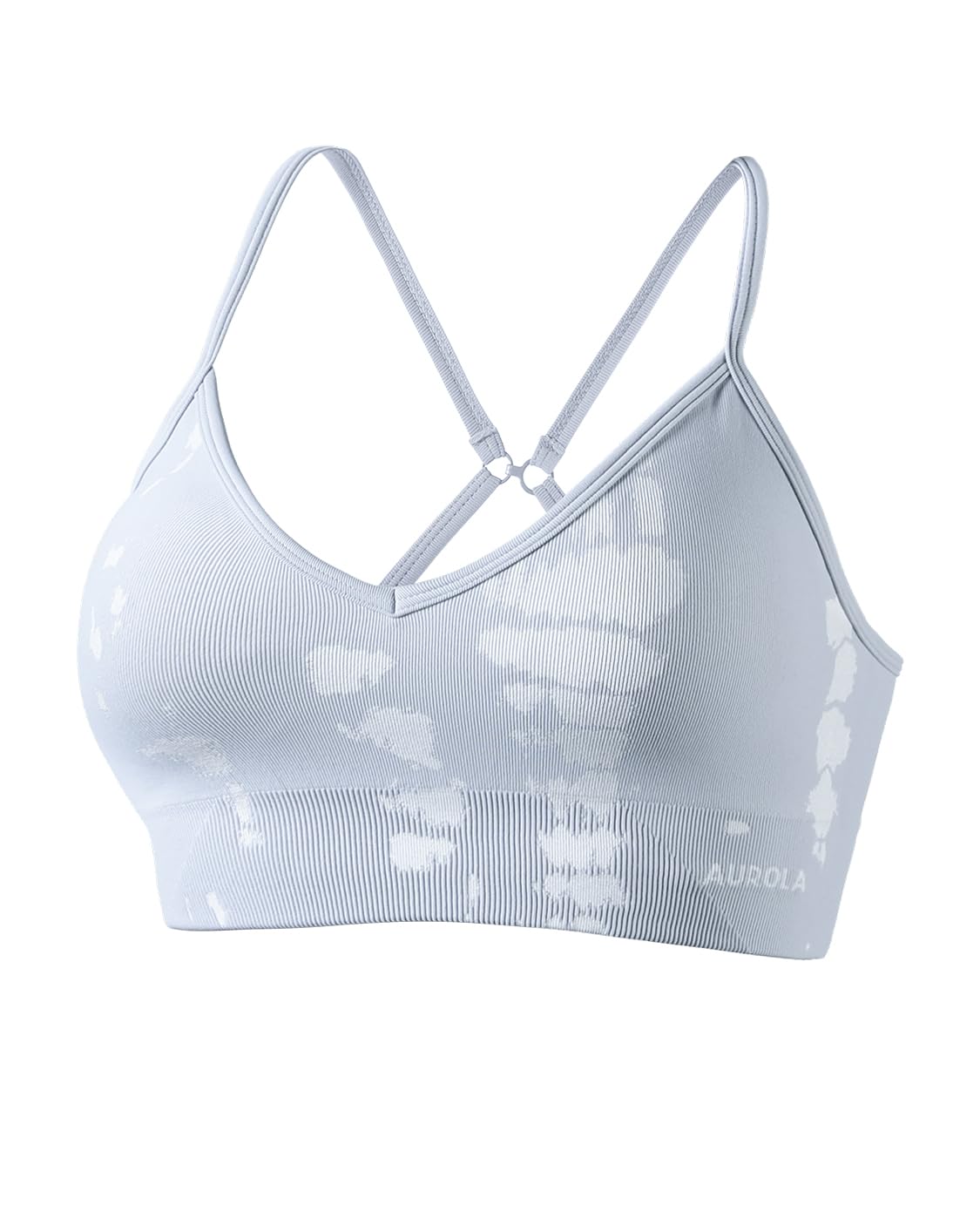 AUROLA Serpent Seamless Sports Bras for Women,Backless Padded Strappy Workout Gym Yoga Crop Tops