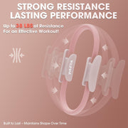 PAETA Pilates Ring Set – 14” Magic Circle (38 lbs Resistance), 9.8” Pilates Ball, 5 Resistance Bands, and Exercise Guide Included for Home Workouts