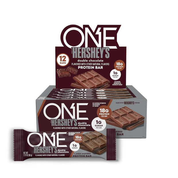 ONE Protein Bars, Hershey's Cookies 'n' Creme, Gluten Free with 18g Protein and 3g Sugar, Pantry Staples, 2.12 oz (12 Count)