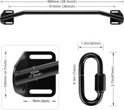 Kipika Heavy Duty Wall Mounted Doorway Pull Up Bar, Multifunctional Chin Up Bar, Portable Fitness Door Bar, Body Workout Home Gym System