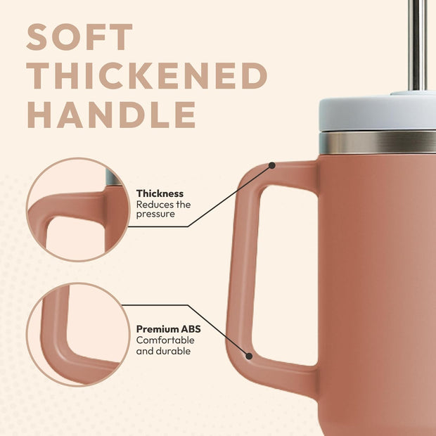 Leakproof, Eco-Friendly Tumbler Bottle – Multi-Use Protein Shaker, Smoothie Cup & Water Bottle – White Marble, Pink, Beige, Black (Pink, Pack Of 2)