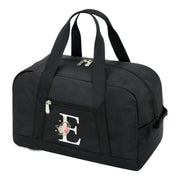 Small Gym Bag for Women Letter Style Small Duffle Bag for Travel Sport Carry on Bag-Black(Letter A)