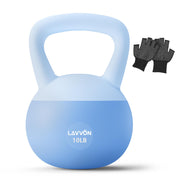 Soft Kettlebell - Cushioned Impact-Resistant Base and Anti-Slip, Kettle bell Anti-Slip Grip Weight for Home Workouts, Safe Strength Training Kettlebells Sets for Women & Men, With Non-slip Gloves