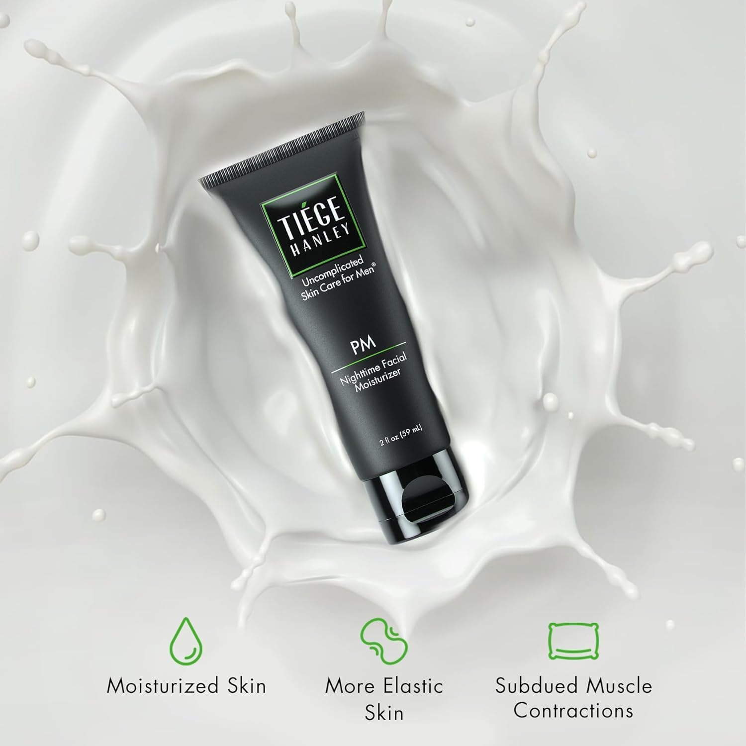 Tiege Hanley Mens Face Moisturizers, Morning Daytime Facial Moisturizer with SPF 20 (2.5 oz) and Night Time Facial Moisturizer - Anti-Aging Night Time Wrinkle Cream for Men with Sensitive Skin (2 oz)