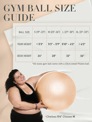 Yoga Ball for Exercise, Pilates Set, 4 Sizes Fitness Ball for Workout, Birthing, Pregnancy, Physical Therapy- Pump Included