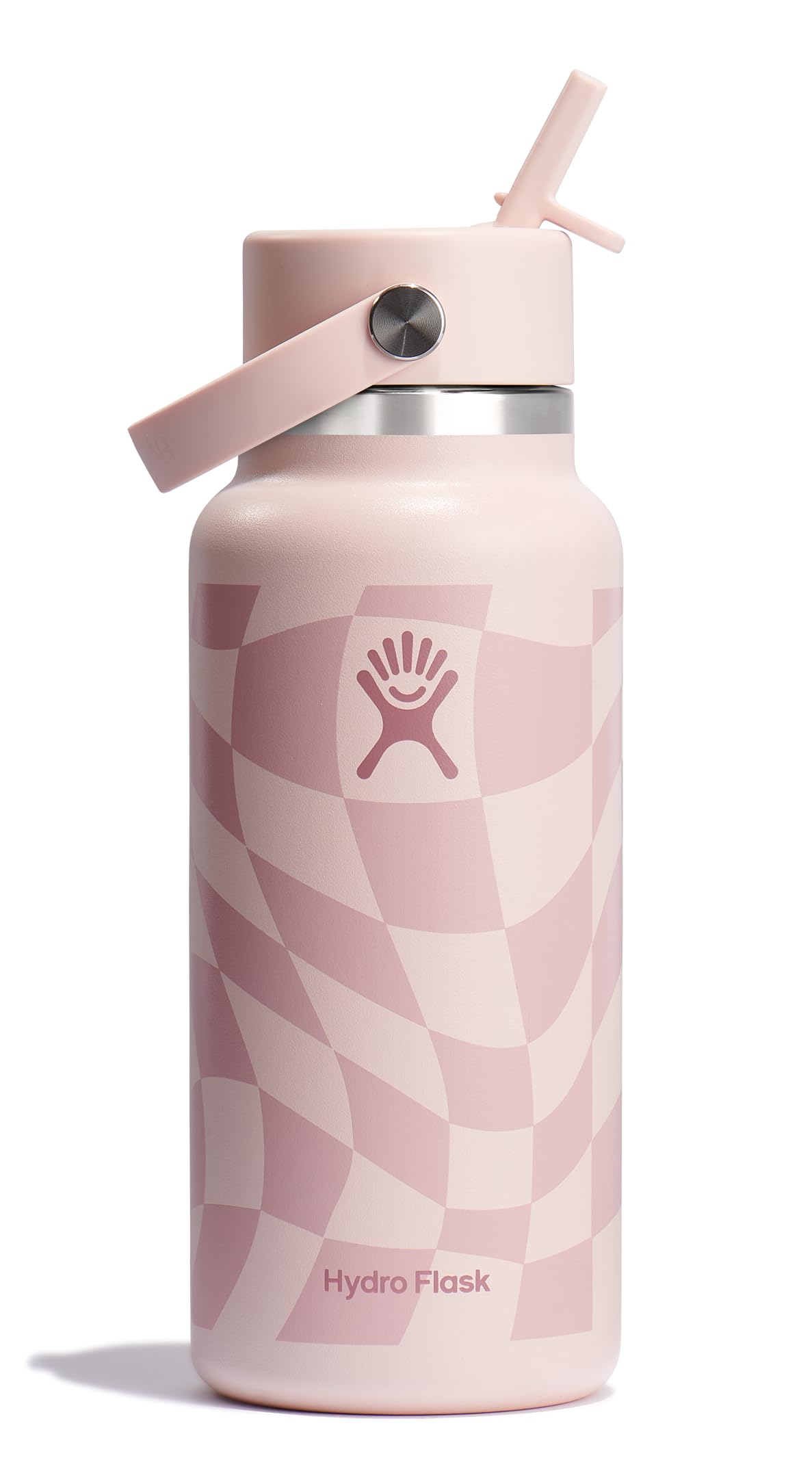 Hydro Flask 32 Oz Wide Flex Straw Cap Bottle - Insulated Stainless Steel - Wide Straw Lid, Non Spill, Leakproof in Jelly Pink