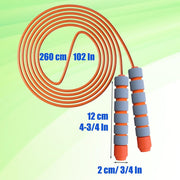 Jump Rope for Kids - Adjustable Soft Skipping Rope with Skin-Friendly Foam Handles for Kids, Boys, Girls, Children - Outdoor Fun Activity, Great Party Favor, Exercise Activity & Fitness