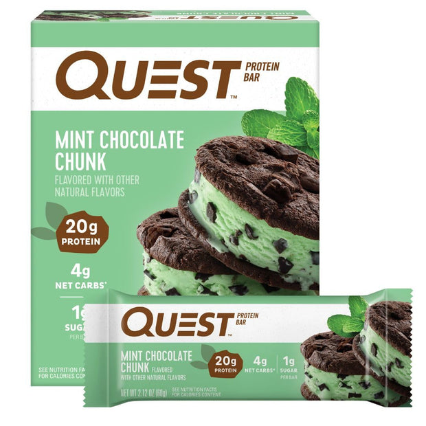 Quest Nutrition White Chocolate Raspberry Protein Bars, 20g Protein, 1g Sugar, 5g Net Carb, High Fiber, Gluten Free, Keto Friendly, 4 Count