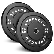 Olympic Rubber Bumper Weight Set - 2 Inch Barbell Plates for Home Gym Strength Training