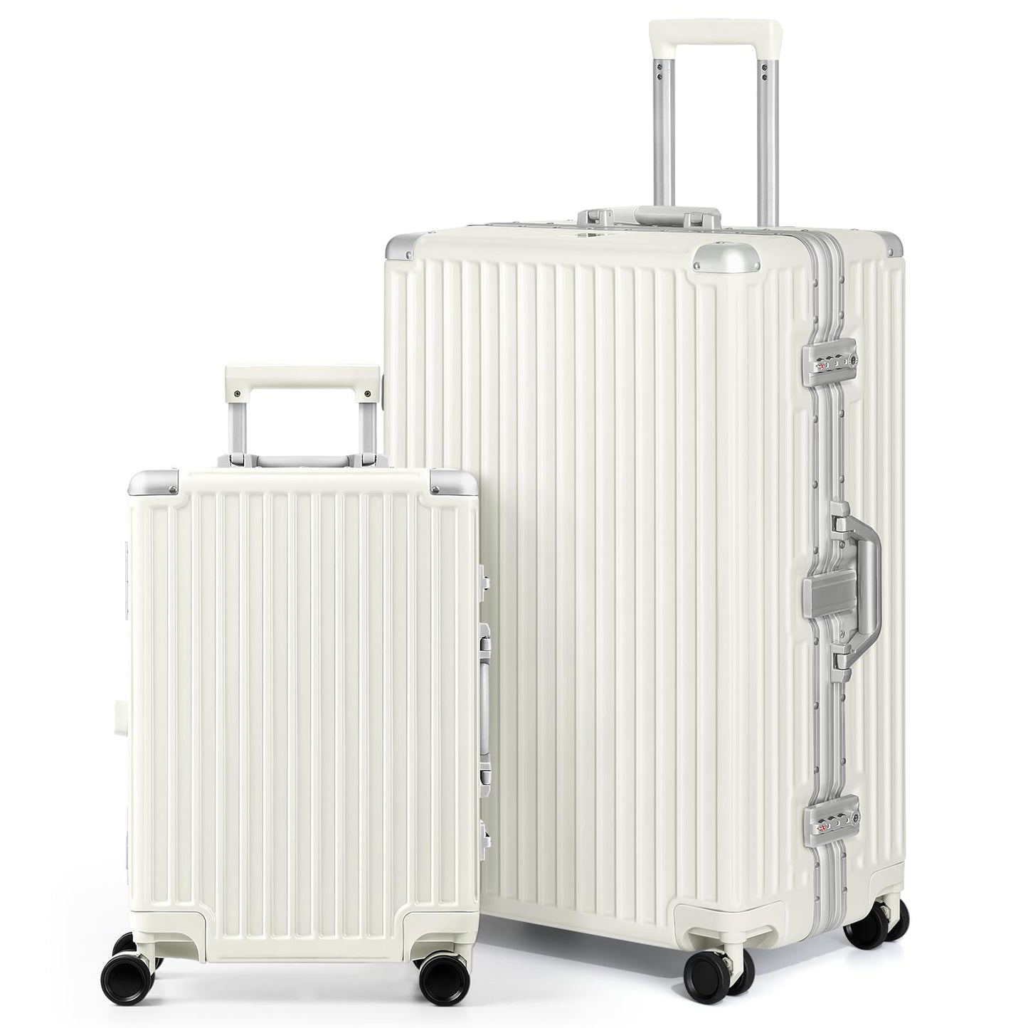 AnyZip Luggage Aluminium Frame Suitcase Hard Shell TSA Lock No Zipper 28In Black