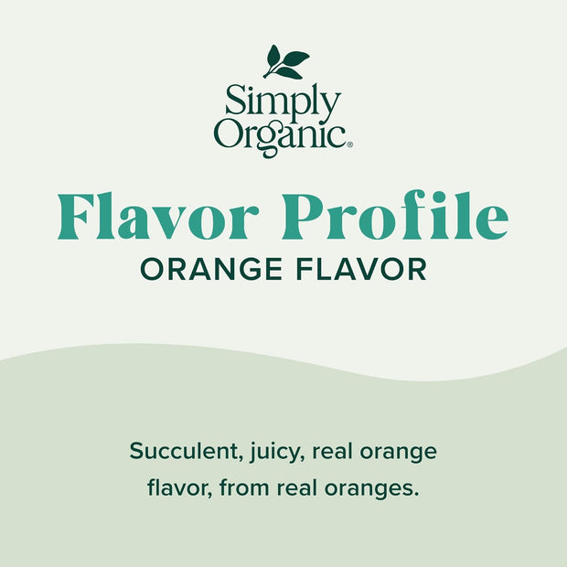 Simply Organic Orange Flavor, 2 Ounce Glass Jar, Tart Citrus Flavor for Desserts, Smoothies, Tea, and More