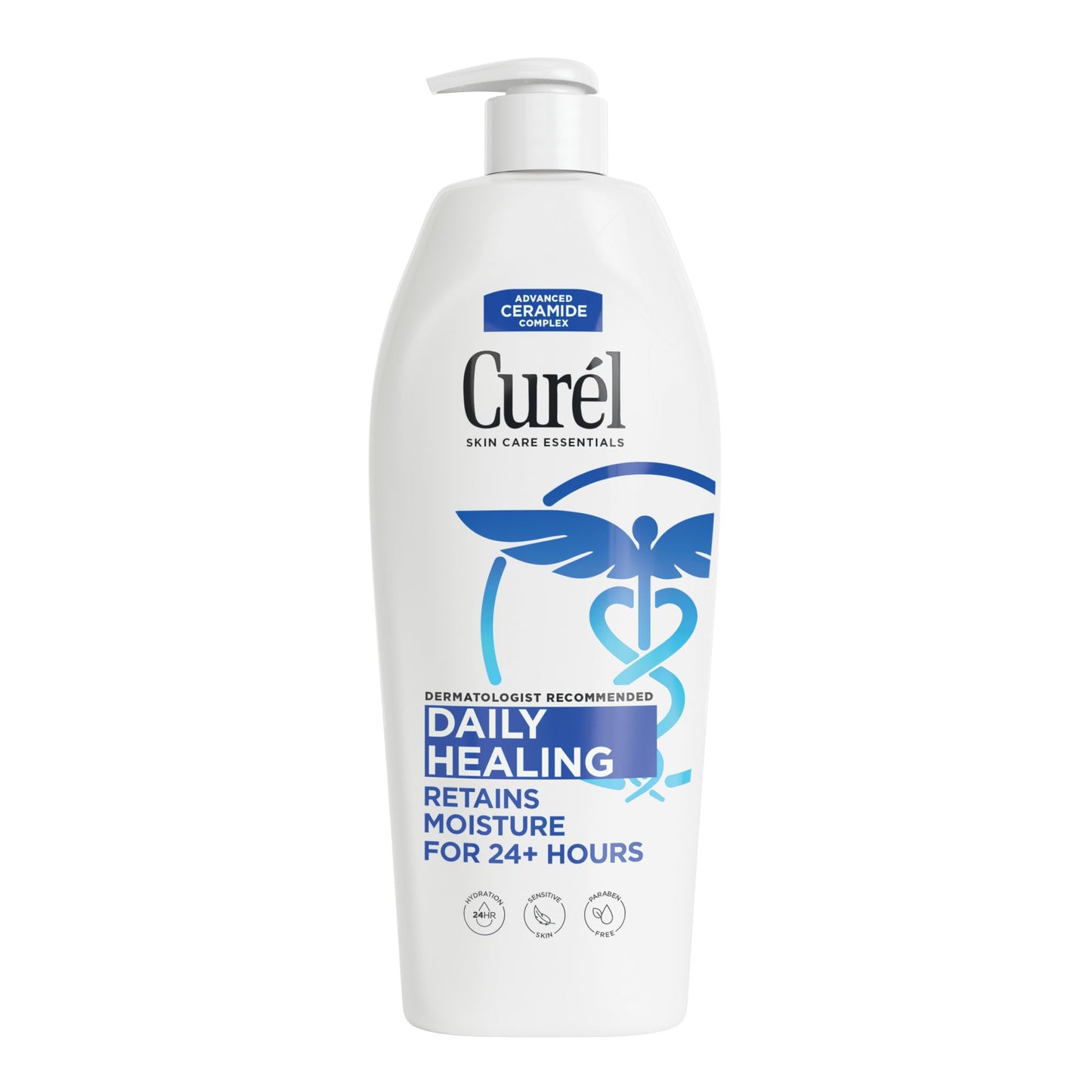 Curel Daily Healing Body Lotion for Dry Skin, Hydrating Body Lotion with Advanced Ceramides Complex, Dermatologist Recommended, 13 Oz, Pack of 3