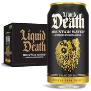 Liquid Death Sparkling Mountain Water, 16.9 oz Tallboys (12-Pack)