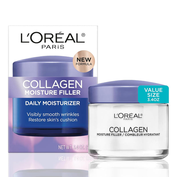 L’Oreal Paris Collagen Daily Face Moisturizer, Anti Aging Face Cream to Reduce Wrinkles and Provide Intense Hydration, 1.7 oz