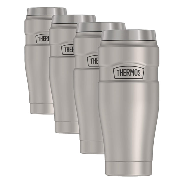 THERMOS Stainless King Vacuum-Insulated Travel Tumbler, 16 Ounce, Matte Steel