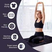 Yoga Towels, Non Slip Hot Yoga Mat Towel with Grip Dots,Super-Absorbent Soft Microfiber Yoga Blanket for Pilates, Fitness and Workout 72inch x 24inch