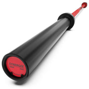 Synergee Games 15kg and 20kg Colored Ceramic Coated Barbells. Rated 1500lbs for Weightlifting and Powerlifting. Black, Red, Grey, Pink
