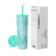 Simple Modern Insulated Tumbler with Lid and Straw | Iced Coffee Cup Reusable Stainless Steel Water Bottle Travel Mug | Gifts for Women Men Her Him | Classic Collection | 24oz | Midnight Black