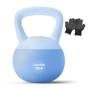 Soft Kettlebell - Cushioned Impact-Resistant Base and Anti-Slip, Kettle bell Anti-Slip Grip Weight for Home Workouts, Safe Strength Training Kettlebells Sets for Women & Men, With Non-slip Gloves