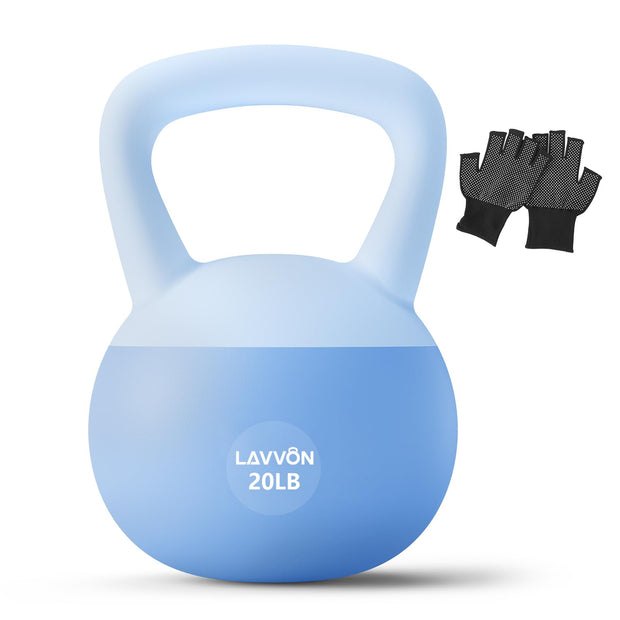 Soft Kettlebell - Cushioned Impact-Resistant Base and Anti-Slip, Kettle bell Anti-Slip Grip Weight for Home Workouts, Safe Strength Training Kettlebells Sets for Women & Men, With Non-slip Gloves