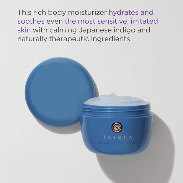 TATCHA The Indigo Body Butter | Soothing Silk Body Cream for Skin Dryness & Eczema, 200 ml | 6.8 oz