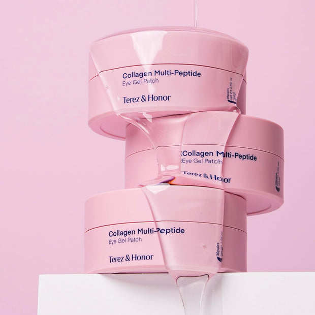 Peptide Collagen Under Eye Patches: Hydrogel Mask for Puffy Eyes, Dark Circles, Wrinkles, Fine Lines & Undereye Bags - Korean Skin Care Deep Hydrating & Firming Eye Treatment Gel Pads, 30 Pairs