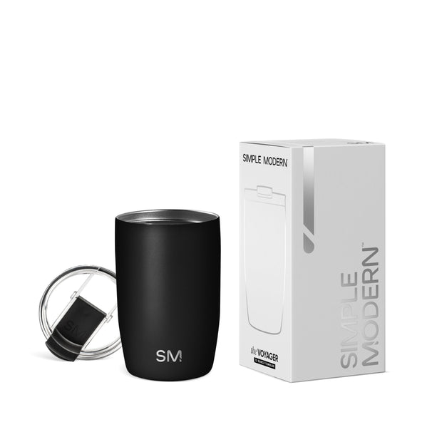 Simple Modern Travel Coffee Mug Tumbler with Flip Lid | Reusable Insulated Stainless Steel Cold Brew Iced Coffee Cup Thermos | Gifts for Women Men Him Her | Voyager Collection | 12oz | Almond Birch