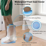 Non-Slip Waterproof Leg Cast Cover for Shower Adult, Cast Protector for Shower Leg Adult, Leg Cast Bag for Shower Foot Cover for Shower After Surgery Reusable(24.8 in. Long)