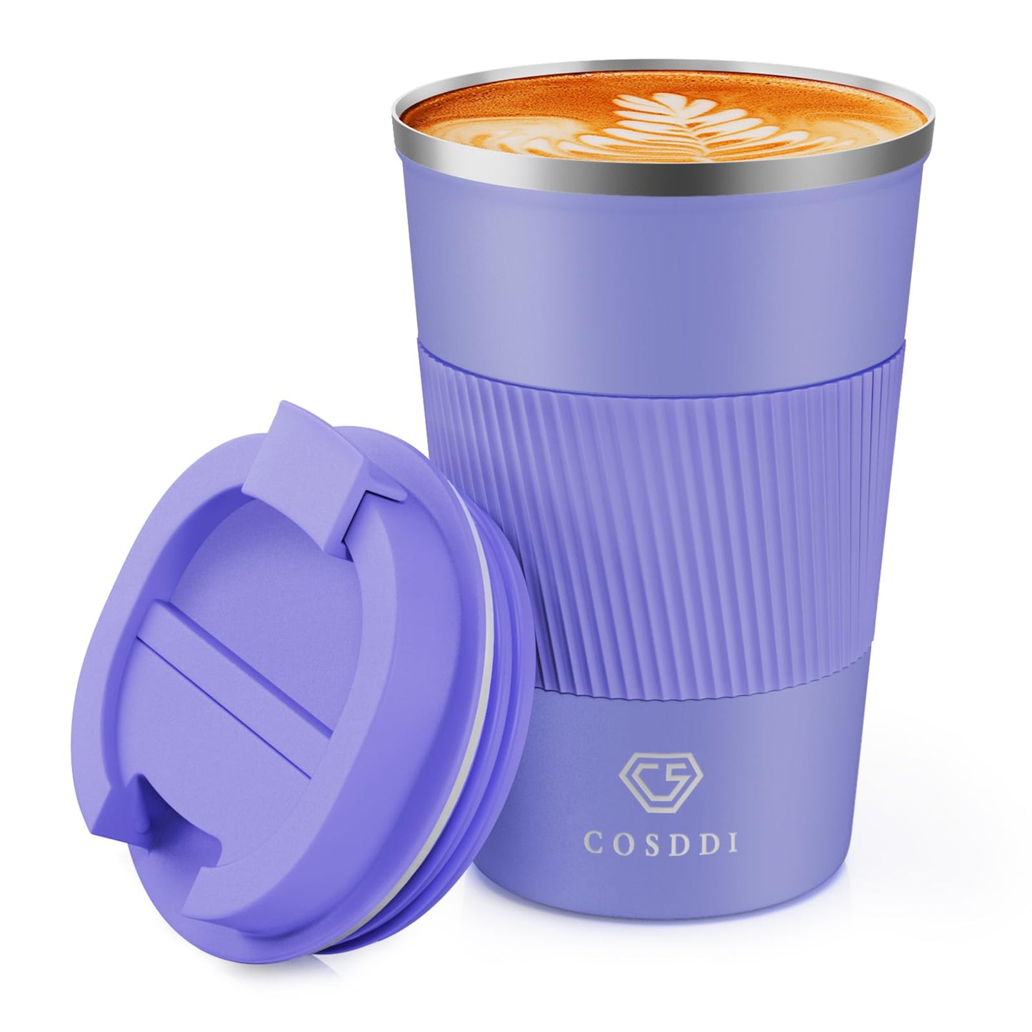 12 oz Stainless Steel Vacuum Insulated Tumbler - Coffee Travel Mug Spill Proof with Lid - Thermos Cup for Keep Hot/Ice Coffee,Tea and Beer (Green)