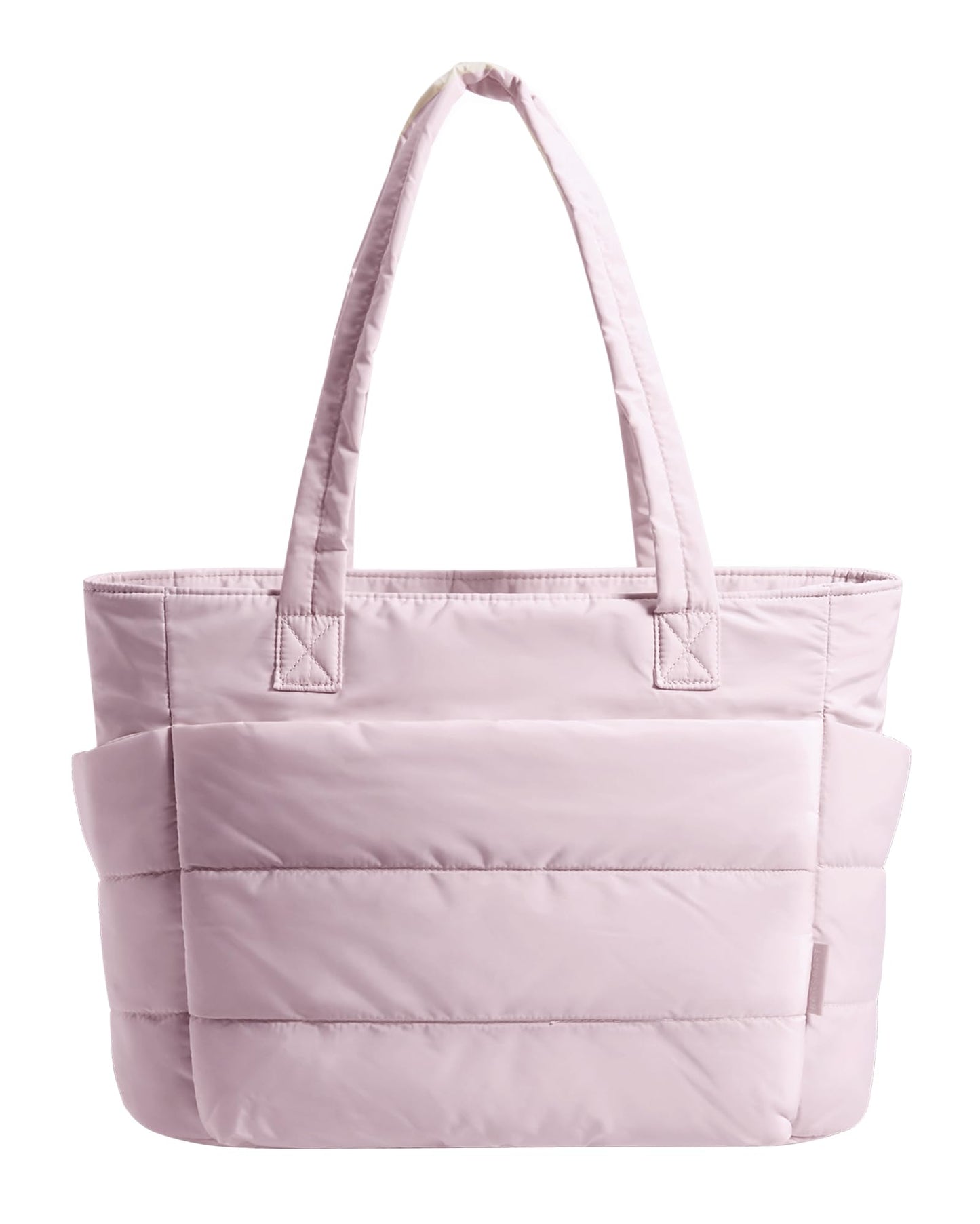 BAGSMART Tote Bag for Women, Lightweight Puffy Tote Bag with Compartments Quilted Shoulder Bag Handbag for Travel, Work, Gym