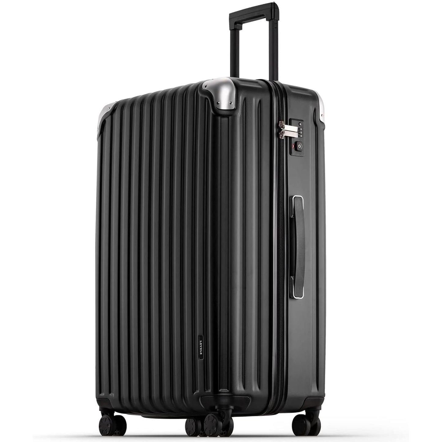 LEVEL8 Grace Carry On Luggage, 20 Inch Hardside Suitcase, Abs+Pc Harshell Spinner Luggage with Tsa Lock, Spinner Wheels, Grey, 20-Inch Carry-On