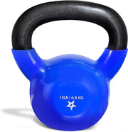 Yes4All 5-100 LB Kettlebells Vinyl Coated Cast Iron for Dumbbell Weights Exercises, Gym, Fitness, Full Body Workout Equipment Push up, Grip and Strength Training