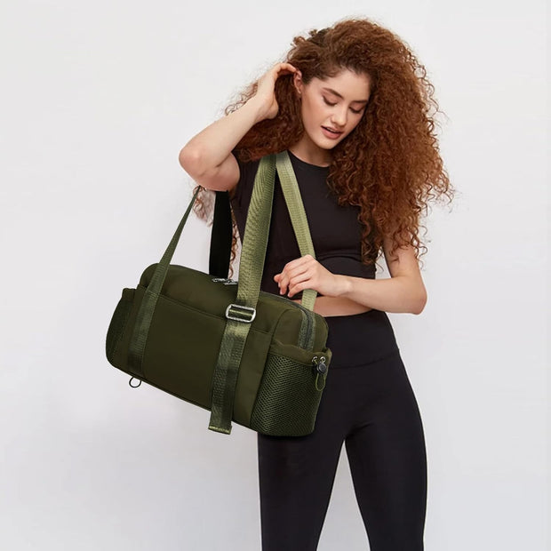 WLLWOO Small Gym Bag for Women with Wet Pocket, Mini Travel Duffle Tote Bag, Lightweight Workout Sports Bag for Dance Yoga Weekends