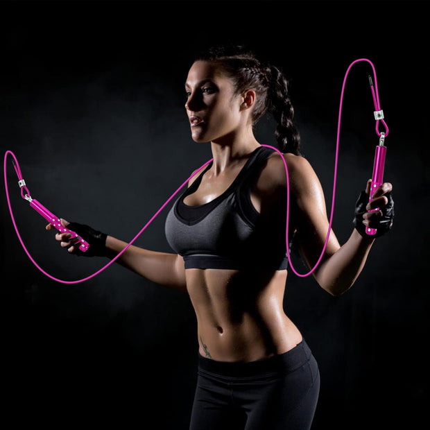 Jump Rope, Wastou Speed Jumping Rope for Training Fitness Exercise, Adjustable Adults Workout Skipping Rope for Men, Women, Kids, Girls