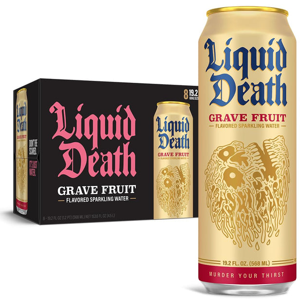 Liquid Death, Soda-Flavored Sparkling Water Variety Pack, 12-Pack (12oz Cans), Low Calorie & No Artificial Sweeteners, 4 Flavors: Severed Lime, Doctor Death, Killer Cola, and Rootbeer Wrath