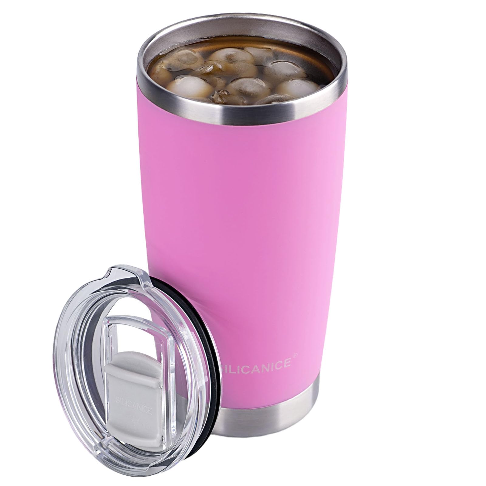 Black 20 oz Stainless Steel Double Wall Vacuum Insulated Tumbler with Lid - Dishwasher Safe & Spill Proof Travel Coffee Iced Cup & Mug For Men,Durable Coating Scratch Resistant Outdoor,Hot Cold Drink
