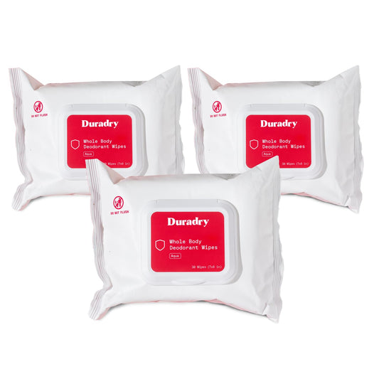 Whole-body Deodorant Wipes for Men & Women - Body Wet Wipes for Odor Control, Use for On-the-Go Cleansing, Gym Sessions, Travel, or Rinse-Free Shower Alternative - Aqua Scent, Pack of 3