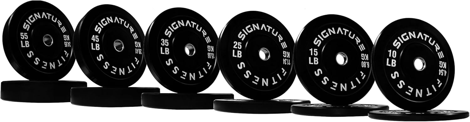 2" Olympic Bumper Plate Weight Plates with Steel Hub, 45LB, Pair