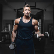 YUFER 6-10 Pair Hex Dumbbell Weight Set With Rack for Home Outdoor Gyms Rubber 5-50 lbs Exercise & Fitness Nonslip Handle Dumbbells and Storage Rack Hold 350/450/550 Pounds