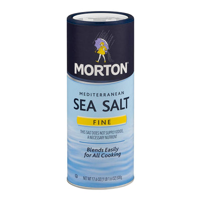 Morton Fine Mediterranean Sea Salt 17.6 oz. (pack of 2)