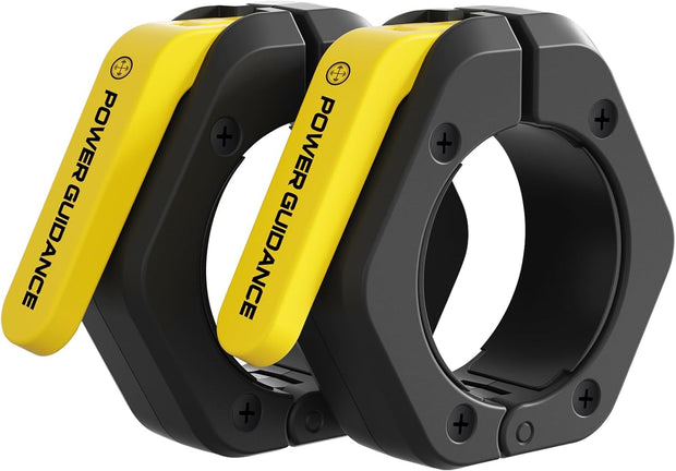 POWER GUIDANCE 2 inch Magnetic Barbell Collars, Quick Release Barbell Clamps for Olympic Lifts and Strength Training (Blue)