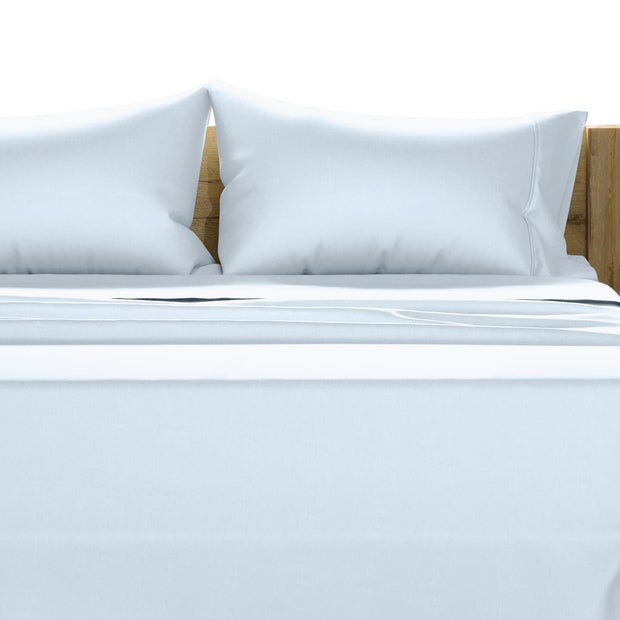 TEXAS LINEN CO. 100% Egyptian Cotton Sheets King Size Set - 1200 Thread Count Egyptian Cotton Luxury Sheets King Size, 17" Deep Pocket, Soft, Cooling Sateen Weave Hotel Quality Bedding Set - White