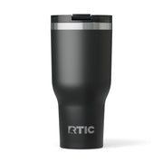 RTIC 30oz Essential Tumbler with Lid, Insulated, Stainless Steel, Metal, Double Wall Vacuum-Insulation, Ceramic Lined, Travel Cup for Iced Coffee, Tea, Hot and Cold Drink, Graphite
