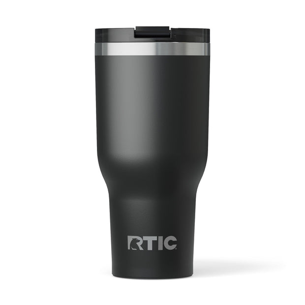 RTIC 30oz Essential Tumbler with Lid, Insulated, Stainless Steel, Metal, Double Wall Vacuum-Insulation, Ceramic Lined, Travel Cup for Iced Coffee, Tea, Hot and Cold Drink, Graphite