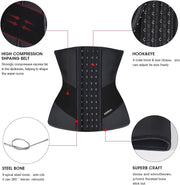 KIMIKAL Women Waist Trainer Corset Belt: Under Clothes Sport Tummy Control Long Torso Shapewear