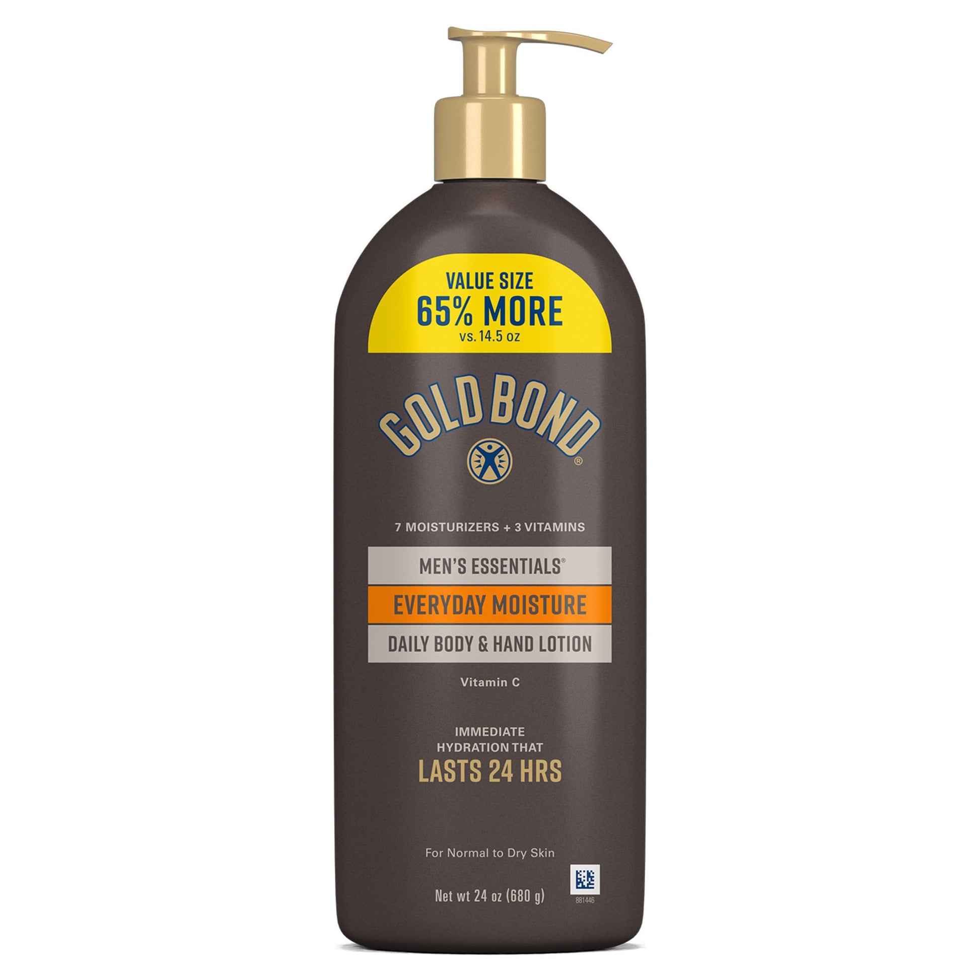 Gold Bond Ultimate Men's Essentials Hydrating Lotion, 14.5 oz., Everyday Moisture for Dry Skin